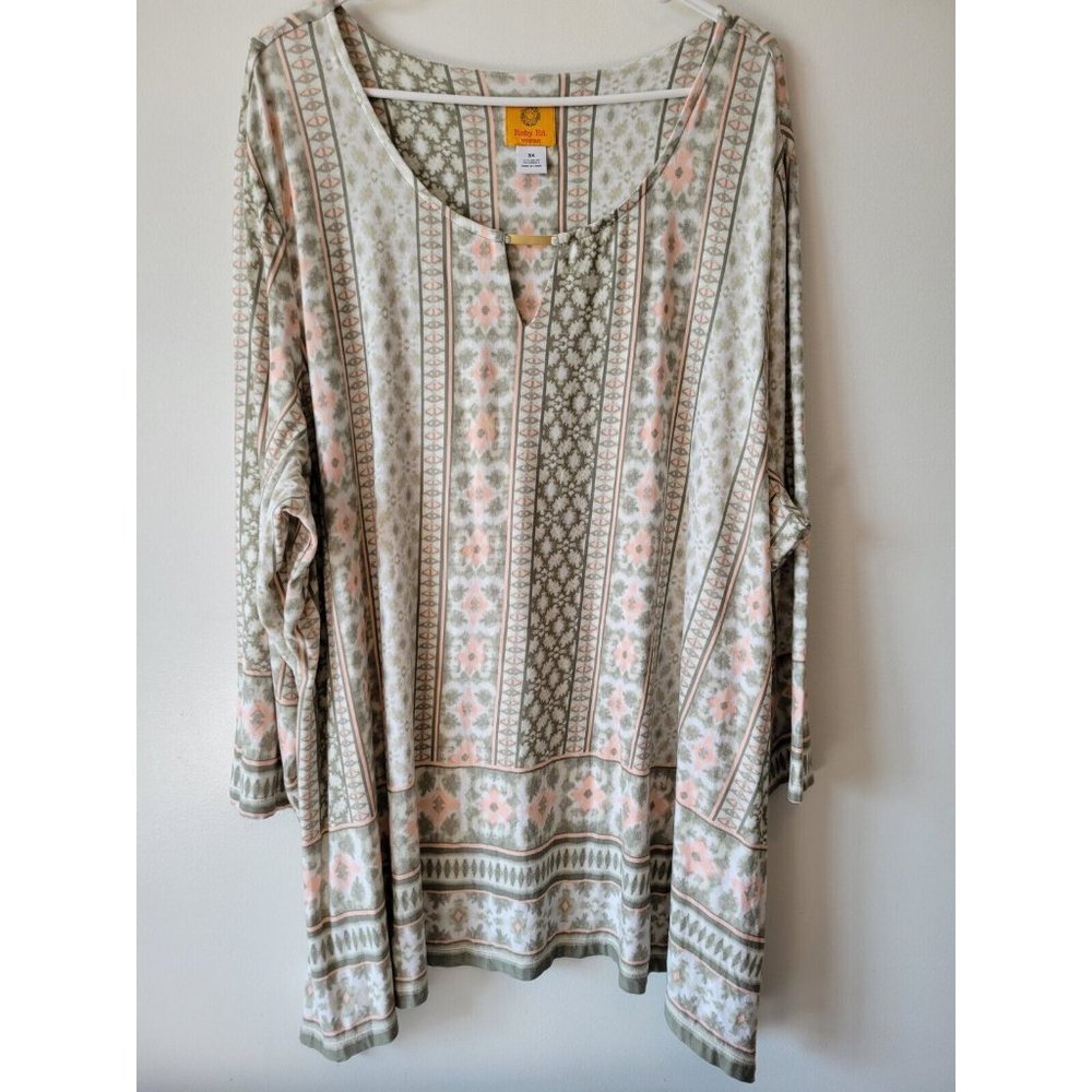 Ruby Rd Top Size 3x Pink And Green